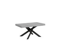 Table extensible 90x160/264 cm Volantis Ciment cadre Anthracite -