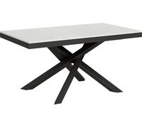 Table extensible 90x160/264 cm Volantis Evolution Frêne Blanc structure Anthracite