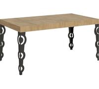 Table extensible 90x160/420 cm Karamay Chêne Nature Structure Anthracite