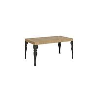 Table extensible 90x160/420 cm Paxon Chêne Nature cadre Anthracite -