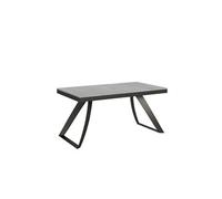 Table extensible 90x160/420 cm Proxy Evolution Ciment cadre Anthracite -