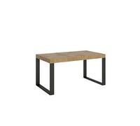 Table extensible 90x160/420 cm Tecno Chêne Nature cadre Anthracite -
