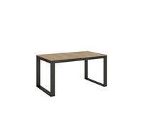 Table extensible 90x160/420 cm Tecno Evolution Chêne Nature cadre Anthracite -