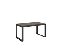 Table extensible 90x160/420 cm Tecno Evolution Noyer cadre Anthracite - ITAMOBY