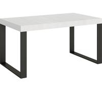 Table extensible 90x160/420 cm Tecno Frêne Blanc structure Anthracite