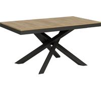 Table extensible 90x160/420 cm Volantis Evolution Chêne Nature structure Anthracite