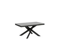 Table extensible 90x160/420 cm Volantis Evolution Ciment Structure Anthracite