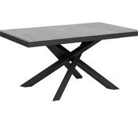 Table extensible 90x160/420 cm Volantis Evolution Ciment Structure Anthracite
