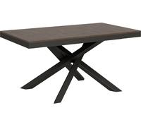 Table extensible 90x160/420 cm Volantis Evolution Noyer Structure Anthracite