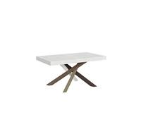 Table extensible 90x160/420 cm Volantis Frêne Blanc cadre 4/C -