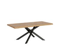 Table extensible 90x180/230 cm Vindral pieds anthracite écorcés