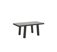Table extensible 90x180/284 cm Bridge Evolution Ciment cadre Anthracite -