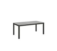 Table extensible 90x180/284 cm Everyday Evolution Ciment cadre Anthracite -