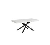 Table extensible 90x180/284 cm Famas Frêne Blanc cadre Anthracite -