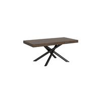 Table extensible 90x180/284 cm Famas Noyer cadre Anthracite -