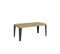 Table extensible 90x180/284 cm Flame Chêne Nature cadre Anthracite -