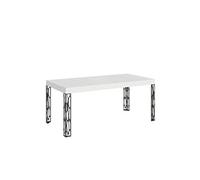 Table extensible 90x180/284 cm Ghibli Frêne Blanc cadre Anthracite -