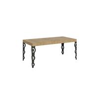 Table extensible 90x180/284 cm Karamay Chêne Nature cadre Anthracite -