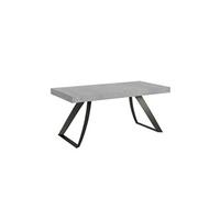 Table extensible 90x180/284 cm Proxy Ciment cadre Anthracite -