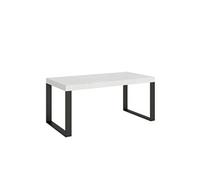 Table extensible 90x180/284 cm Tecno Frêne Blanc cadre Anthracite -