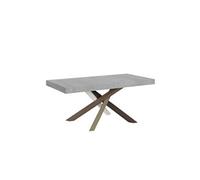 Table extensible 90x180/284 cm Volantis Ciment cadre 4/C -