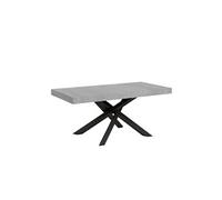 Table extensible 90x180/284 cm Volantis Ciment cadre Anthracite -