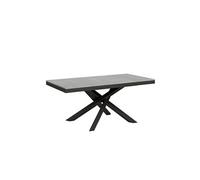 Table extensible 90x180/284 cm Volantis Evolution Frêne Blanc cadre Anthracite -