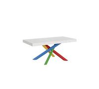 Table extensible 90x180/284 cm Volantis Frêne Blanc cadre 4/B -