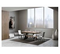 Table extensible 90x180/440 cm Baita Evolution Chêne Nature cadre Anthracite -