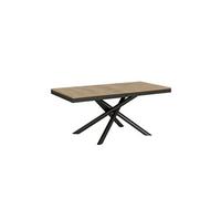 Table extensible 90x180/440 cm Famas Evolution Chêne Nature cadre Anthracite -