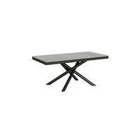 Table extensible 90x180/440 cm Famas Evolution Ciment cadre Anthracite -