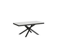 Table extensible 90x180/440 cm Famas Evolution Frêne Blanc cadre Anthracite -