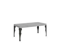 Table extensible 90x180/440 cm Paxon Ciment cadre Anthracite -