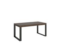 Table extensible 90x180/440 cm Tecno Premium Noyer cadre Anthracite -