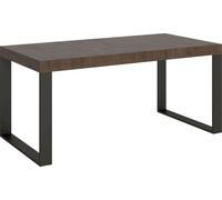 Table extensible 90x180/440 cm Tecno Premium Noyer cadre Anthracite -