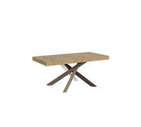 Table extensible 8 à 20 personnes chêne naturel et pieds entrelacés 4 couleurs L 180 à 440 cm Artemis