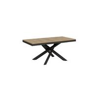 Table extensible 90x180/440 cm Volantis Evolution Chêne Nature cadre Anthracite -