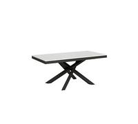 Table extensible 90x180/440 cm Volantis Evolution Frêne Blanc cadre Anthracite -