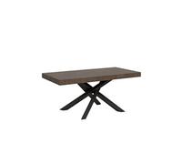 Table extensible 90x180/440 cm Volantis Noyer cadre Anthracite -