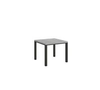 Table extensible 90x90/180 cm Everyday Libra Ciment cadre Anthracite -