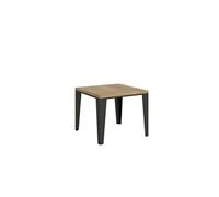 Table extensible 90x90/180 cm Flame Libra Chêne Nature cadre Anthracite -