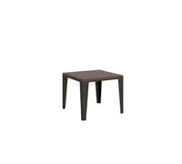 Table extensible 90x90/180 cm Flame Libra Noyer cadre Anthracite -