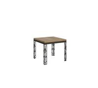 Table extensible 90x90/180 cm GhibliLibra Chêne Nature cadre Anthracite -