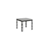 Table extensible 90x90/180 cm GhibliLibra Ciment cadre Anthracite -