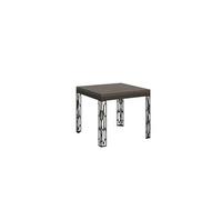 Table extensible 90x90/180 cm GhibliLibra Noyer cadre Anthracite -