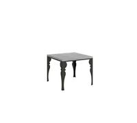 Table extensible 90x90/180 cm Paxon Libra Ciment cadre Anthracite -
