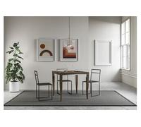 Table extensible 90x90/180 cm SciabolaLibra Noyer cadre gris -