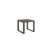 Table extensible 90x90/180 cm TecnoLibra Noyer cadre Anthracite -