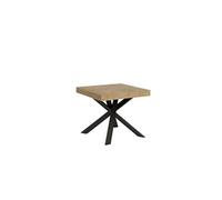 Table extensible 90x90/194 cm Clerk dessus Chêne Nature pieds Anthracite -