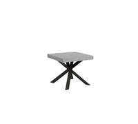 Table extensible 90x90/194 cm Clerk dessus Ciment pieds Anthracite -